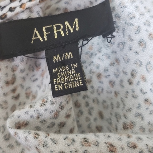 3. AFRM Janice Mini Leopard Print Midi Dress Size M - Picture 6 of 9